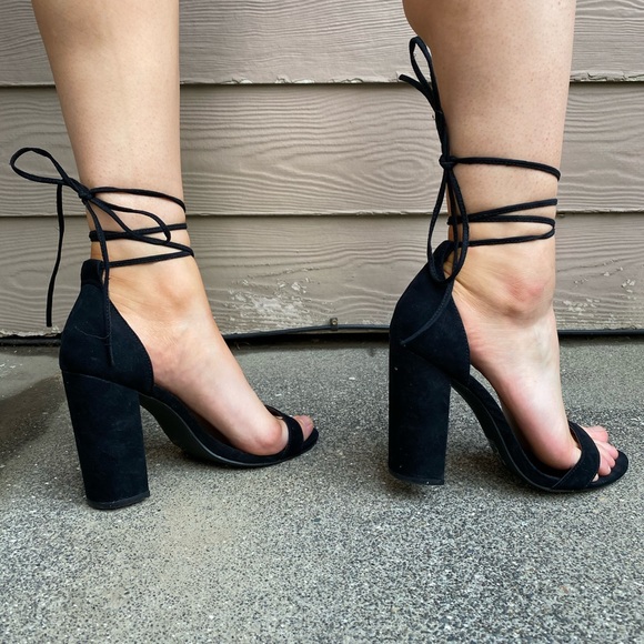 black lace pumps forever 21